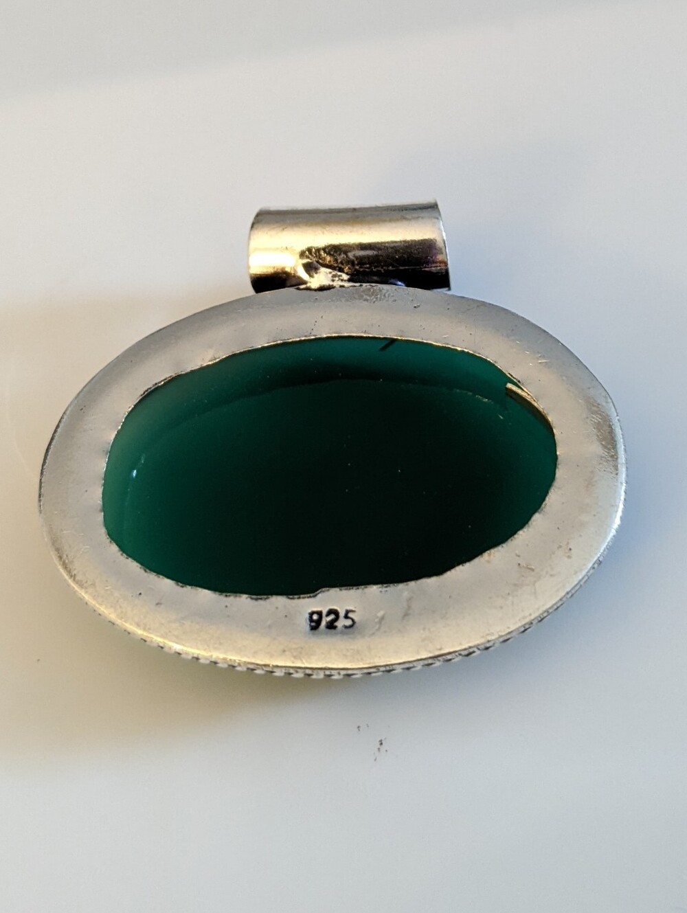 Green Onyx Gemstone Jewelry 925 Sterling Silver Handmade Pendant Necklace - Picture 2 of 7